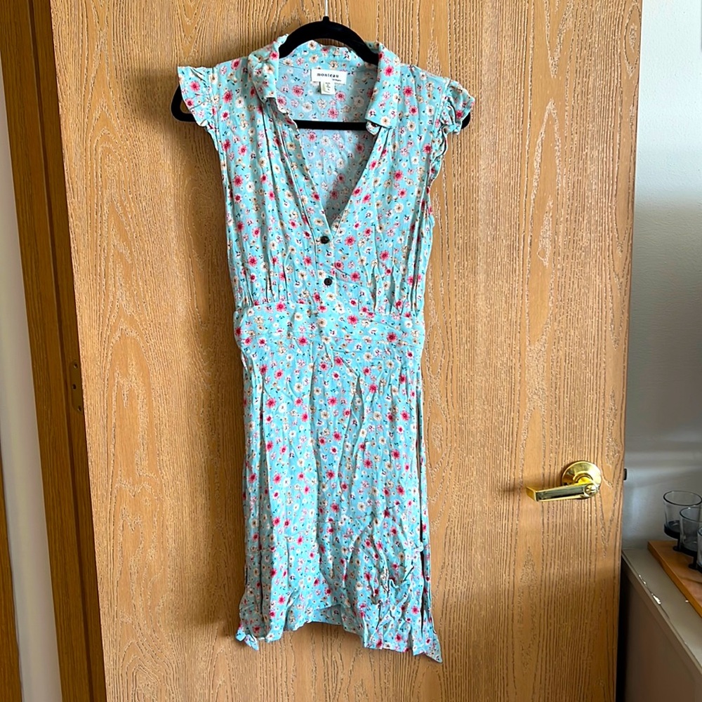 Lightweight spring Monteau floral dress. Size S.